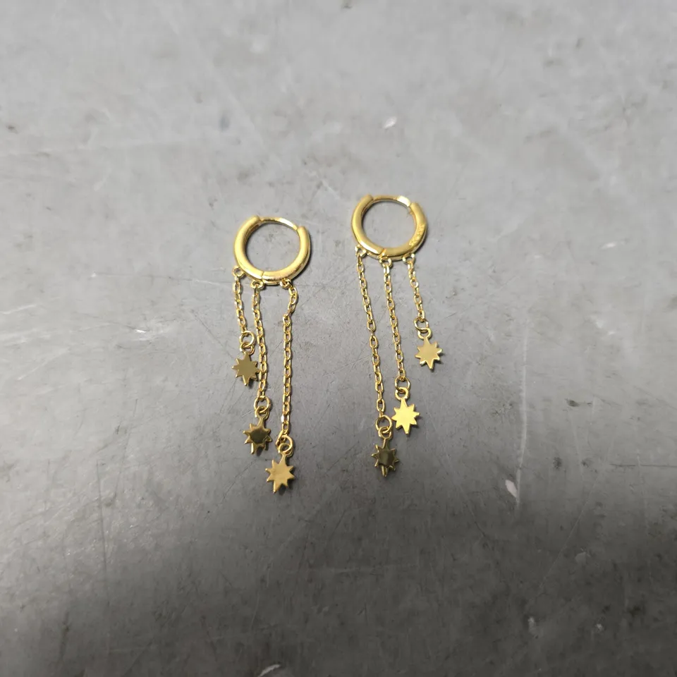 UNBRANDED SILVER 3 STAR DANGLE EARRINGS 