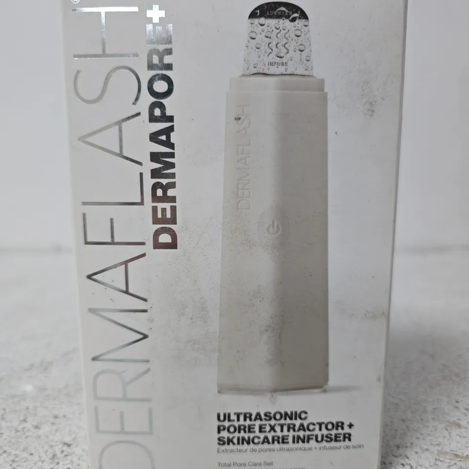 SEALED DERMAFLASH DERMAPORE+ ULTRASONIC PORE EXTRACTOR SKINCARE INFUSER