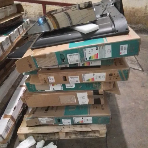 PALLET TO CONTAIN APPROX 10 X ASSORTED TVS. DAMAGED TVS FOR SPARES AND REPAIRS ONLY 