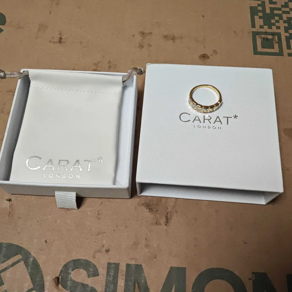 BOXED CARAT LONDON GOLD TONE RING