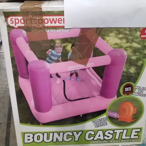 BOXED SPORTSPOWER BOUNCY CASTLE - PINK