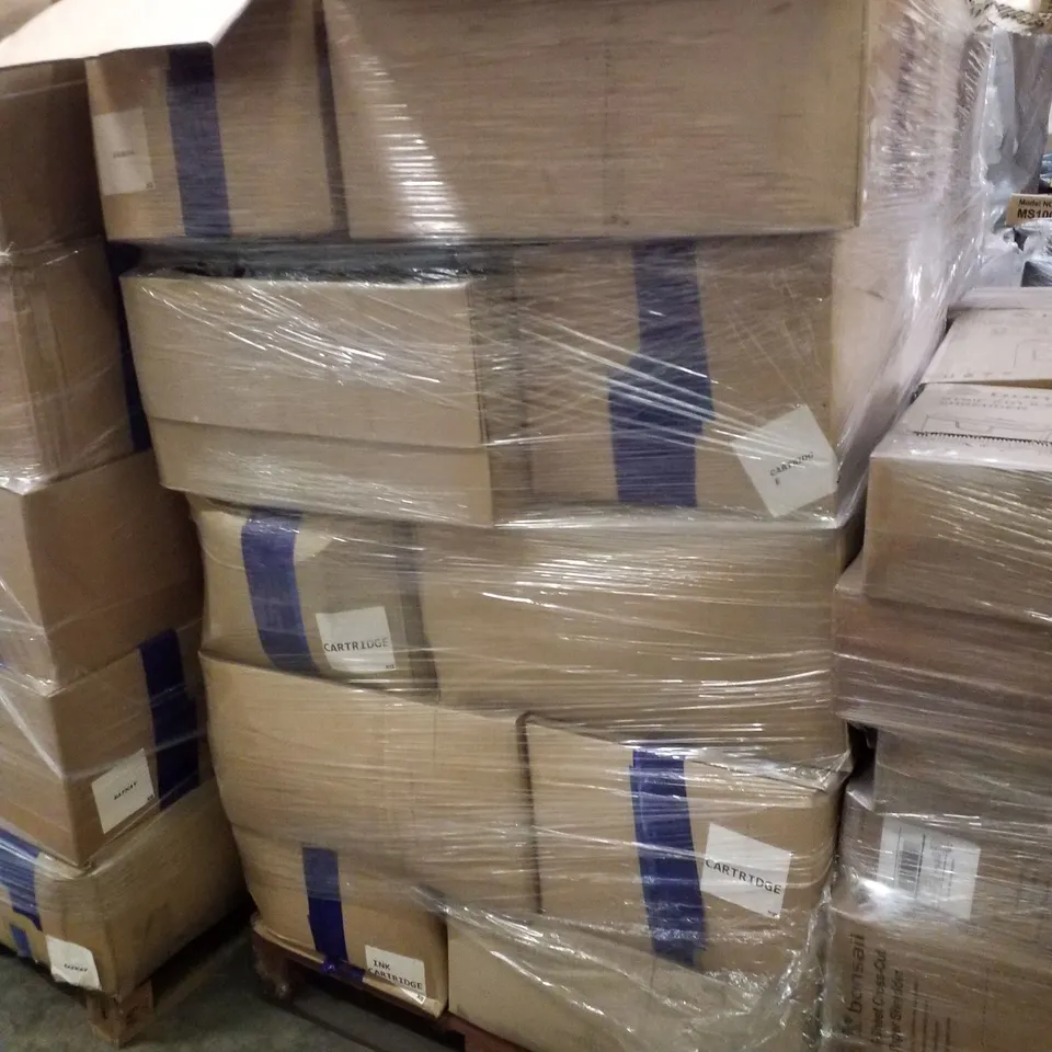 PALLET CONTAINING ASSORTED PRODUCTS INCLUDING TV REMOTES, CABLES & INK CARTRIDGES