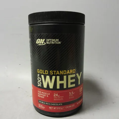 SEALED ON OPTIMUM NUTRITION GOLD STANDARD WHEY DOUBLE RICH CHOCOLATE - 310G