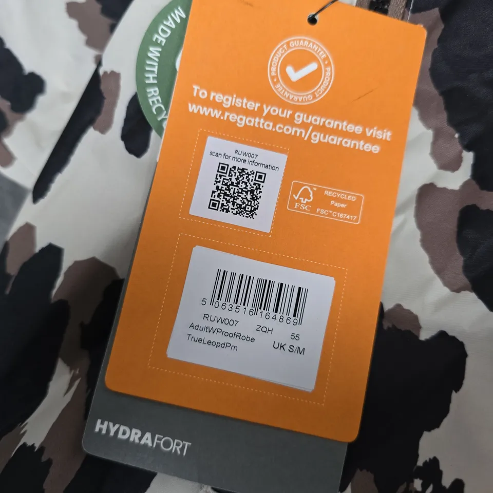 REGATTA GREAT OUTDOORS LEOPARD PRINT HYDRAFORT HOODED JACKET – UK S/M