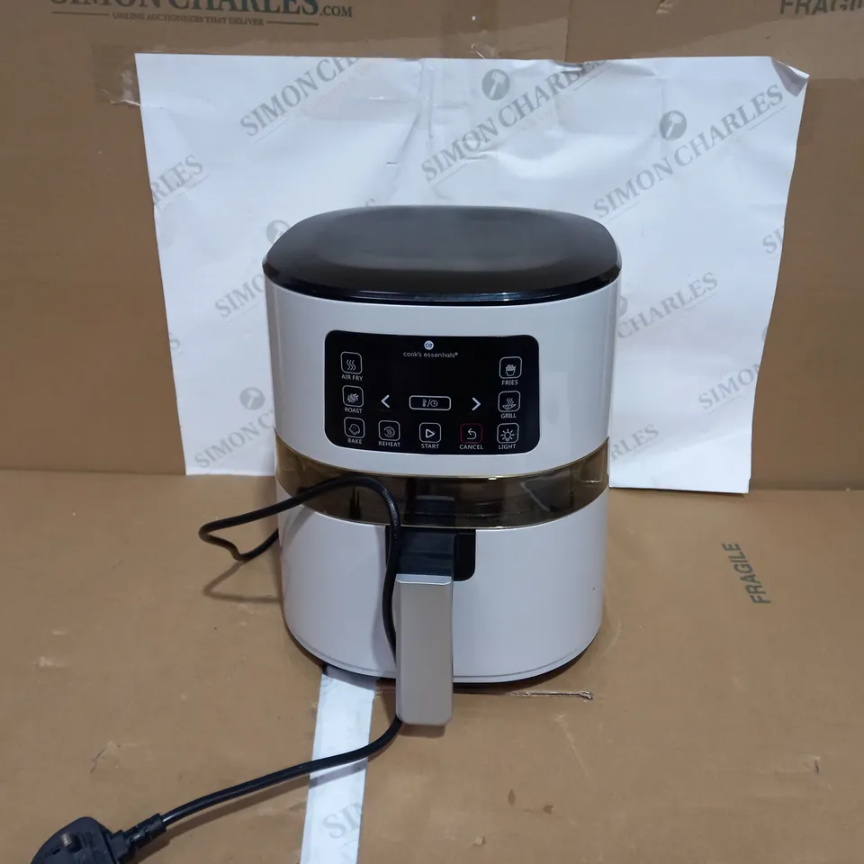 COOK'S ESSENTIALS 4.0L AIR FRYER WITH DIGITAL TOUCHSCREEN & VIEWING SCREEN - COOL GREY