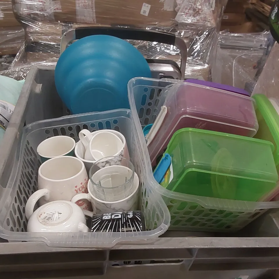 PALLET CONTAINING A VERY LARGE QUANTITY OF ASSORTED ITEMS INCLUDING VARIOUS CHILDREN'S TOYS, DINNERWARE, FAN, CUSHION ECT