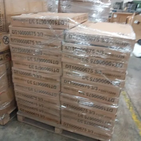 PALLET OF PEAKE BLACK MARBLE AND CHROME DINING TABLE PARTS