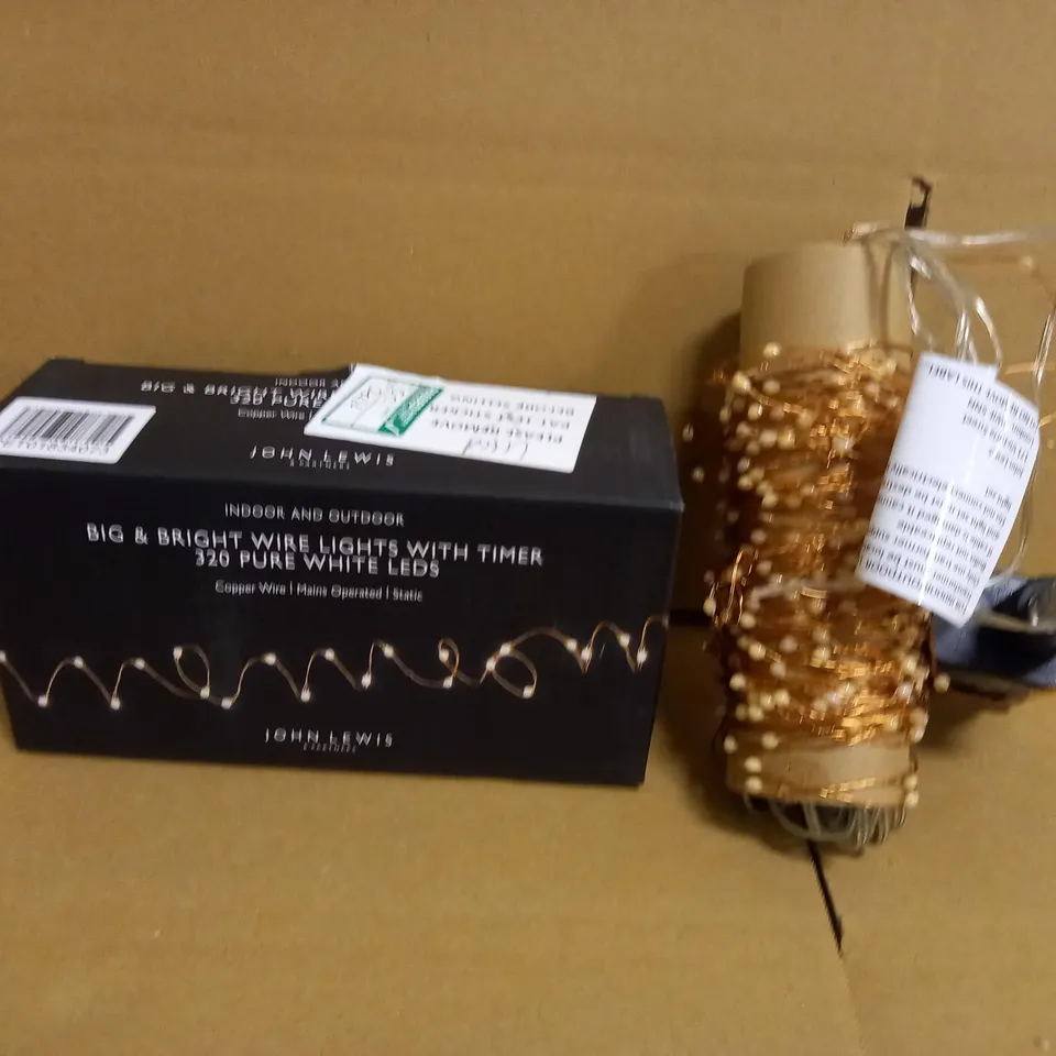 BIG AND BRIGHT WIRE LIGHTS WITH TIMER 320 PURE WHITE LEDS