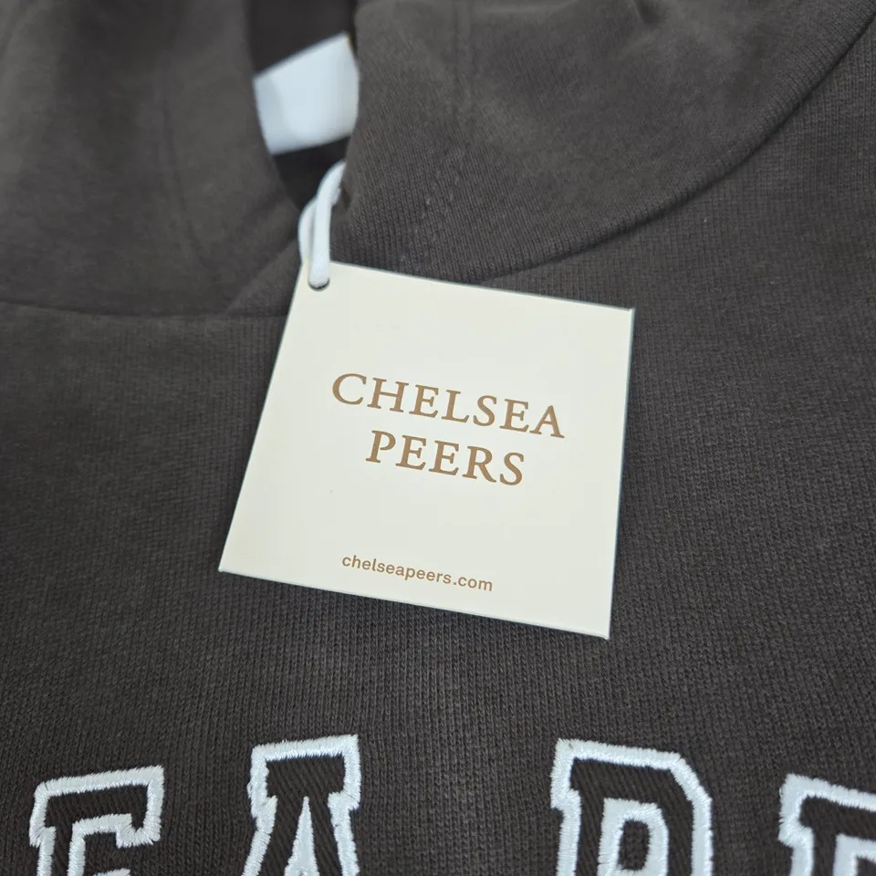 CHELSEA PEERS BROWN HOODIES UK MEDIUM/12 TAGGED