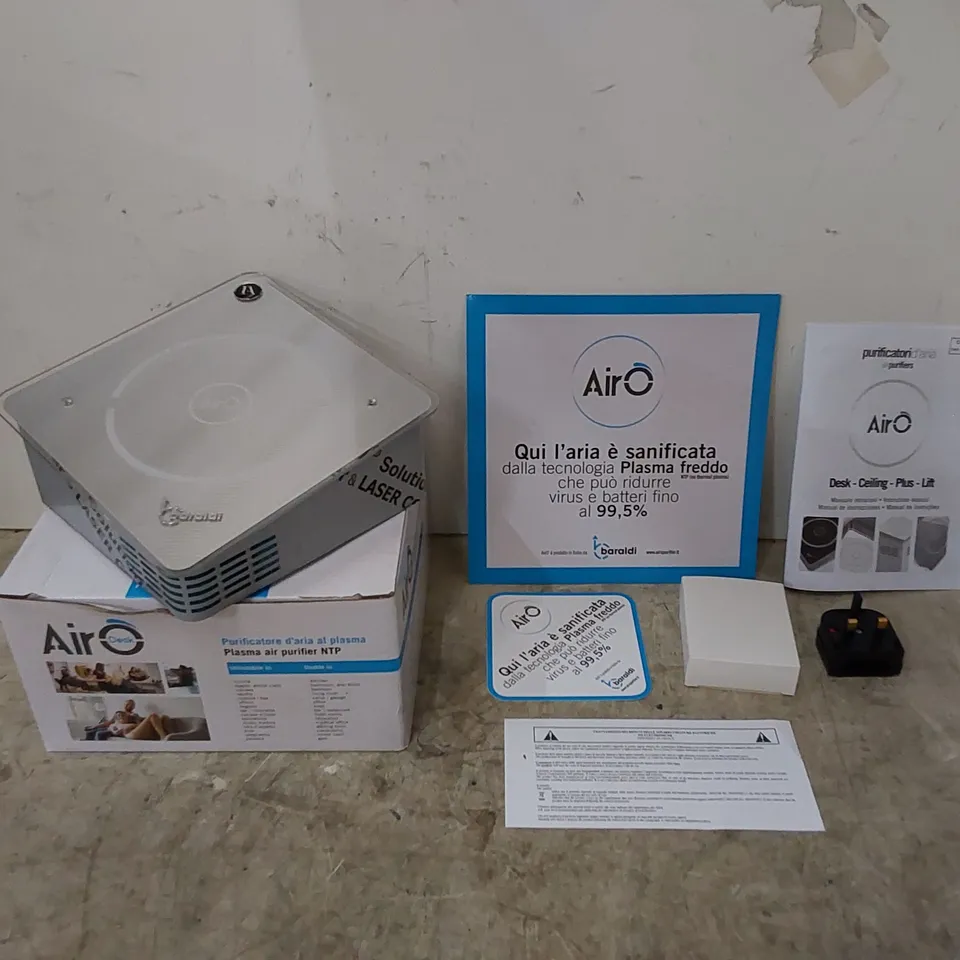 BOXED AIRO' DESK AIR PURIFIER BY BARALDI - SILVER