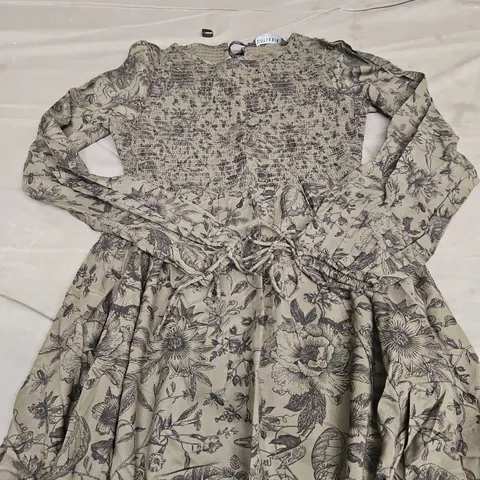 DISTURBIA MEADOWFLOWERS FLORAL PRINT MINI DRESS - SIZE 8
