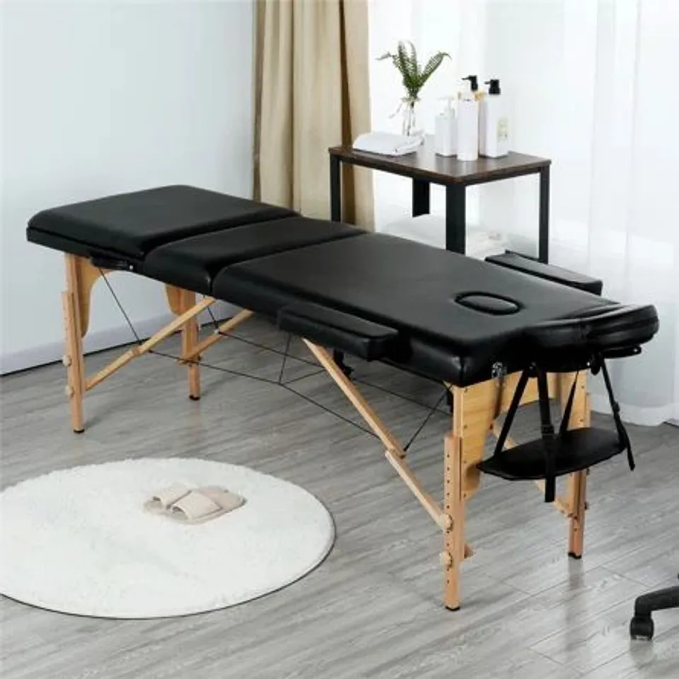 BOXED WOODEN PORTABLE MASSAGE BED 