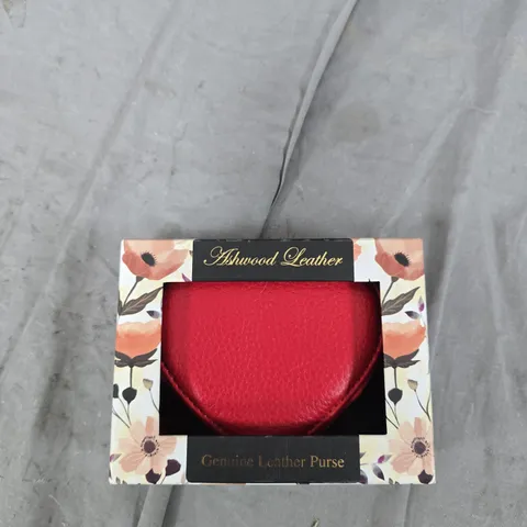 ASHWOOD LEATHER GENUINE LEATHER PURSE – RED HEART-SHAPED