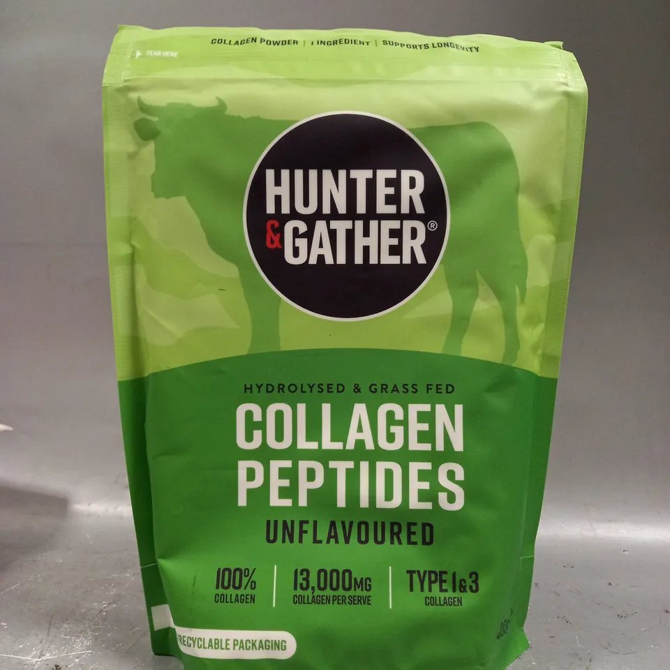 SEALED HUNTER & GATHER HYDROLYSED COLLAGEN PEPTIDES - UNFLAVOURED - 400G