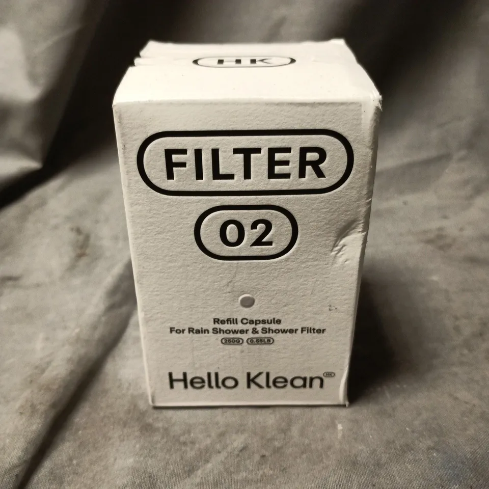 BOXED AND SEALED HELLO KLEAN FILTER 02 REFILL CAPSULE FOR RAIN SHOWER & SHOWER FILTER
