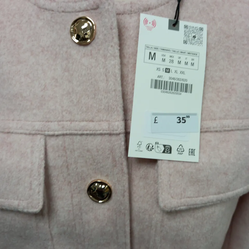 ZARA PINK BUTTON THROUGH CARDIGAN - EUR M