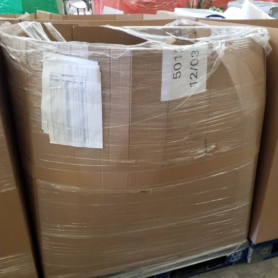 PALLET CONTAINING ASSORTED PRODUCTS INCLUDING TOASTERS, EGG COOKER, HAND MIXER, FAST BOIL KETTLE & MANCHESTER UNITED PLUSH FOOTBALL