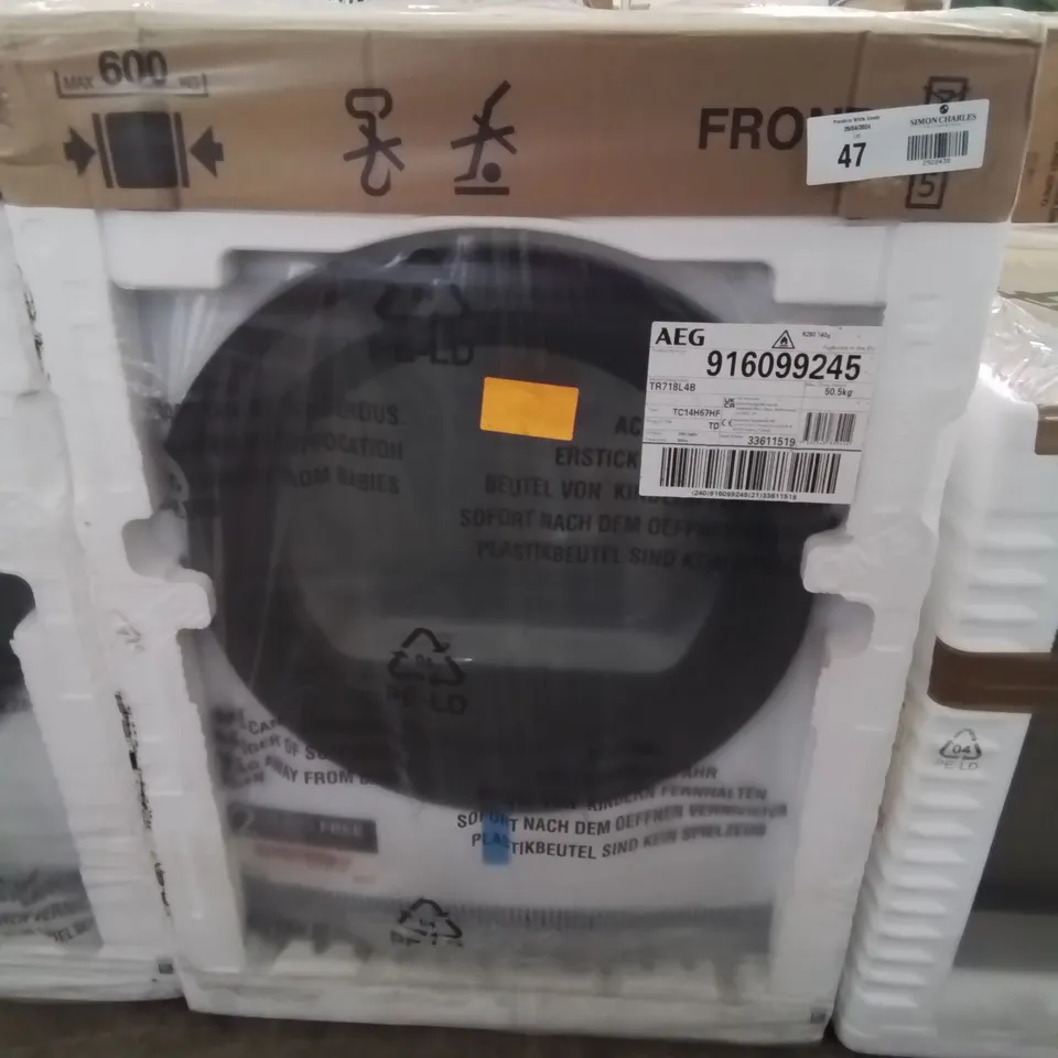 AEG 7000 TR718L4B HEAT PUMP TUMBLE DRYER, 8KG LOAD, WHITE RRP £584