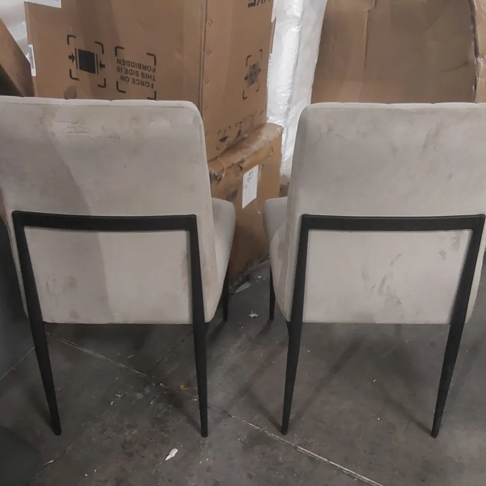 PAIR OF DANTTI VELVET DINING CHAIRS 