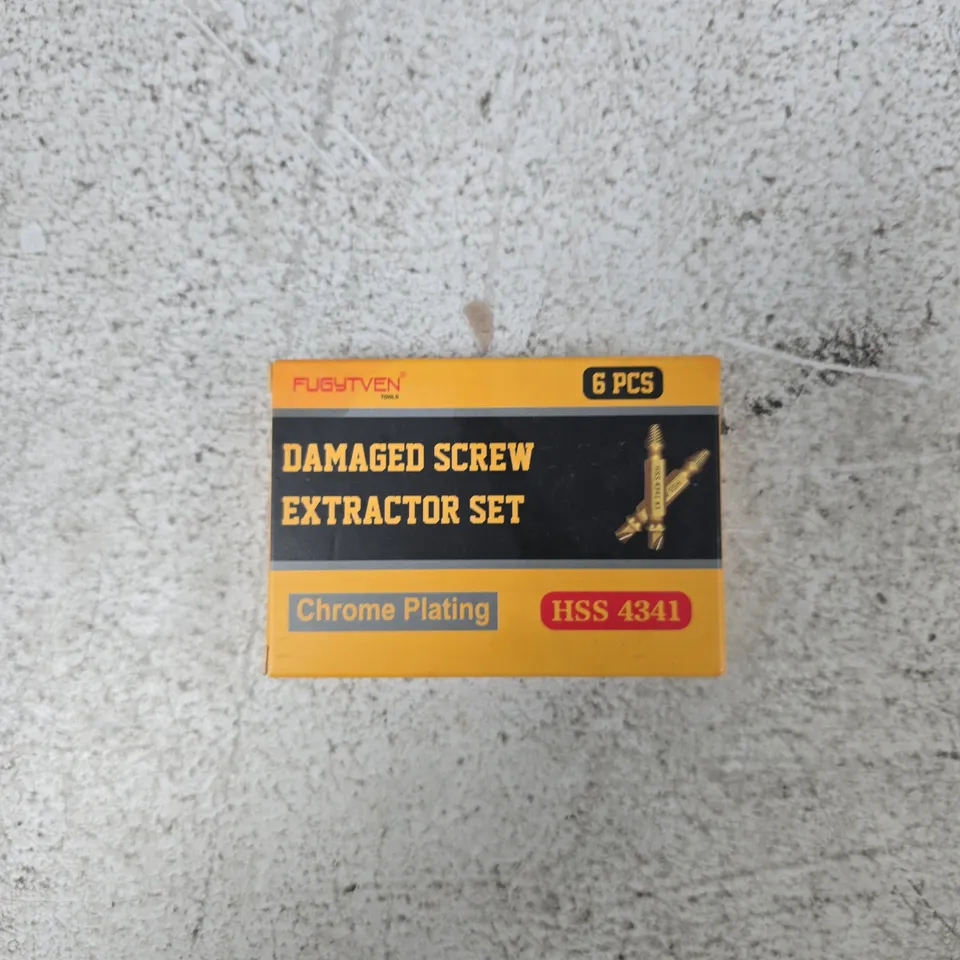 TOTE OF APPROXIMATELY 12 ASSORTED ITEMS TO INCLUDE: DAMAGED SCREW EXTRACTOR SET