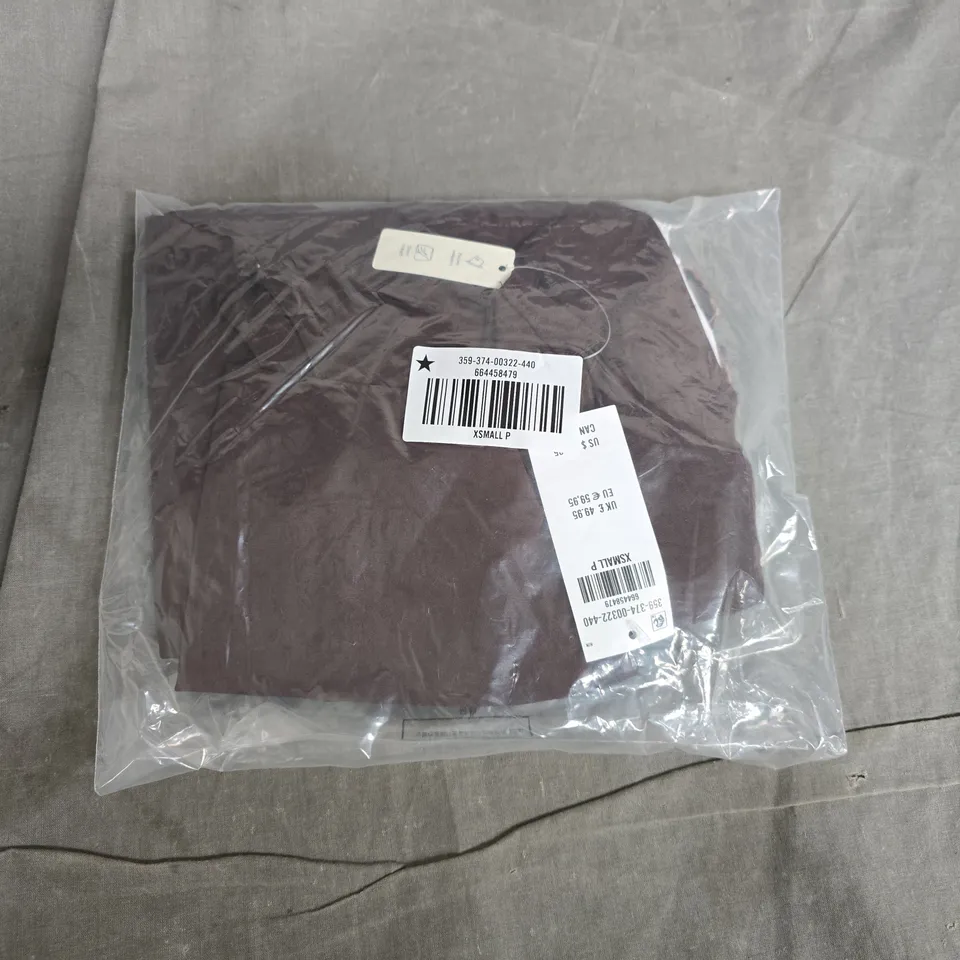 BAGGED HOLLISTER HIGH-NECK DROP WAIST SKORT DRESS IN BROWN - XSMALL P