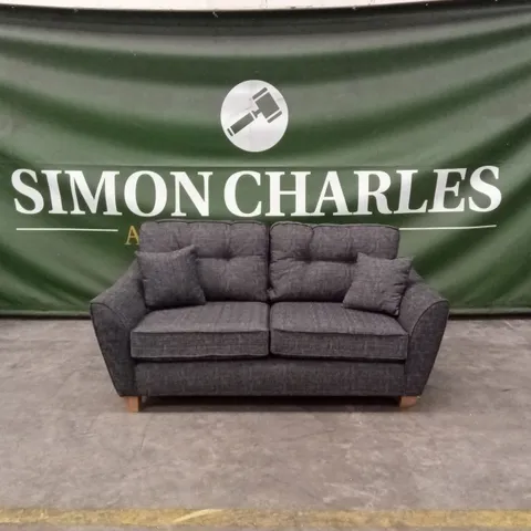 HALSTOW 2 SEATER FABRIC SOFA - CHARCOAL