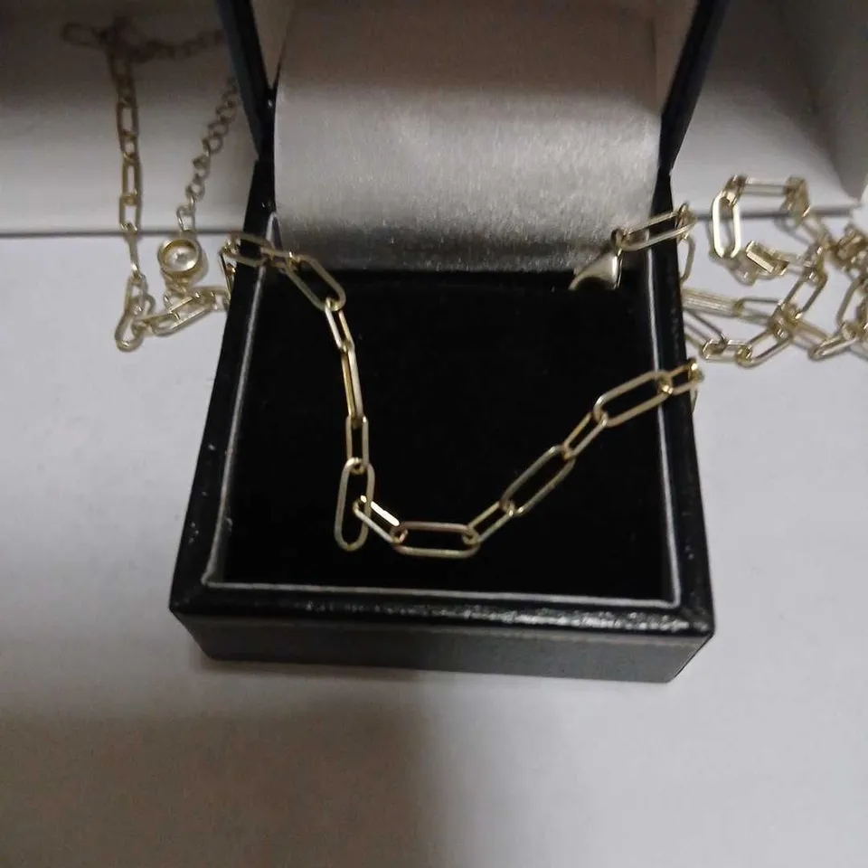 DIAMONIQUE 0.5CT TW PAPERCLIP 45CM NECKLACE STERLING SILVER 