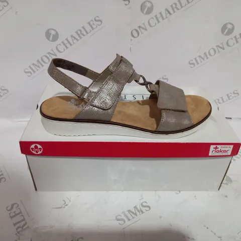 BOXED RIEKER BIEGE OPEN TOE SANDALS SIZE 39