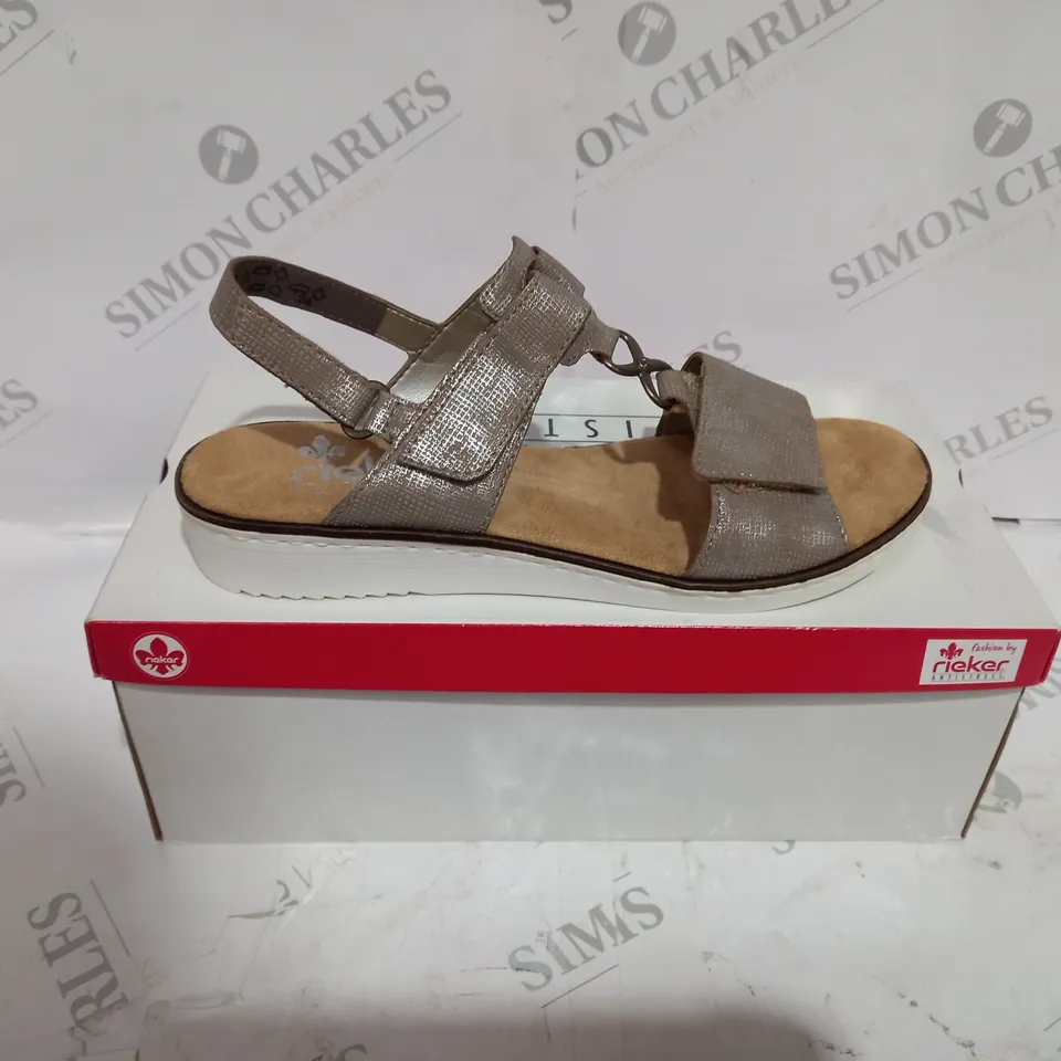 BOXED RIEKER BIEGE OPEN TOE SANDALS SIZE 39