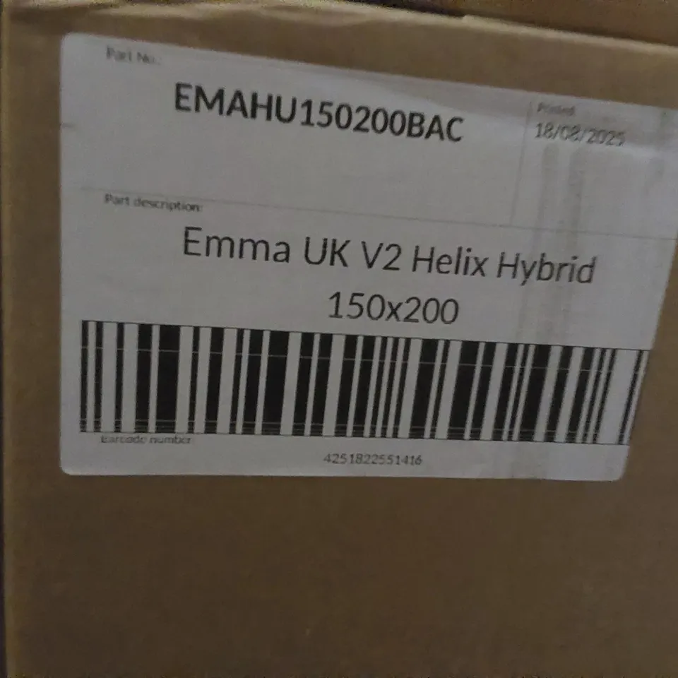 BRAND NEW BOXED EMMA UK V2 HELIX HYBRID 150 x 200 KING SIZE MATTRESS 