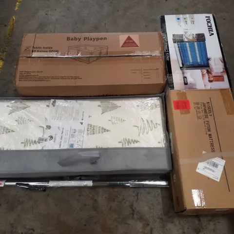 PALLET CONTAINING ASSORTED PRODUCTS INCLUDING BABY PLAYPEN, FOLDABLE BABY PLAYMAT, WINDOW FILM, INSECT KILLER & JAPANESE FUTON MATTRESS 