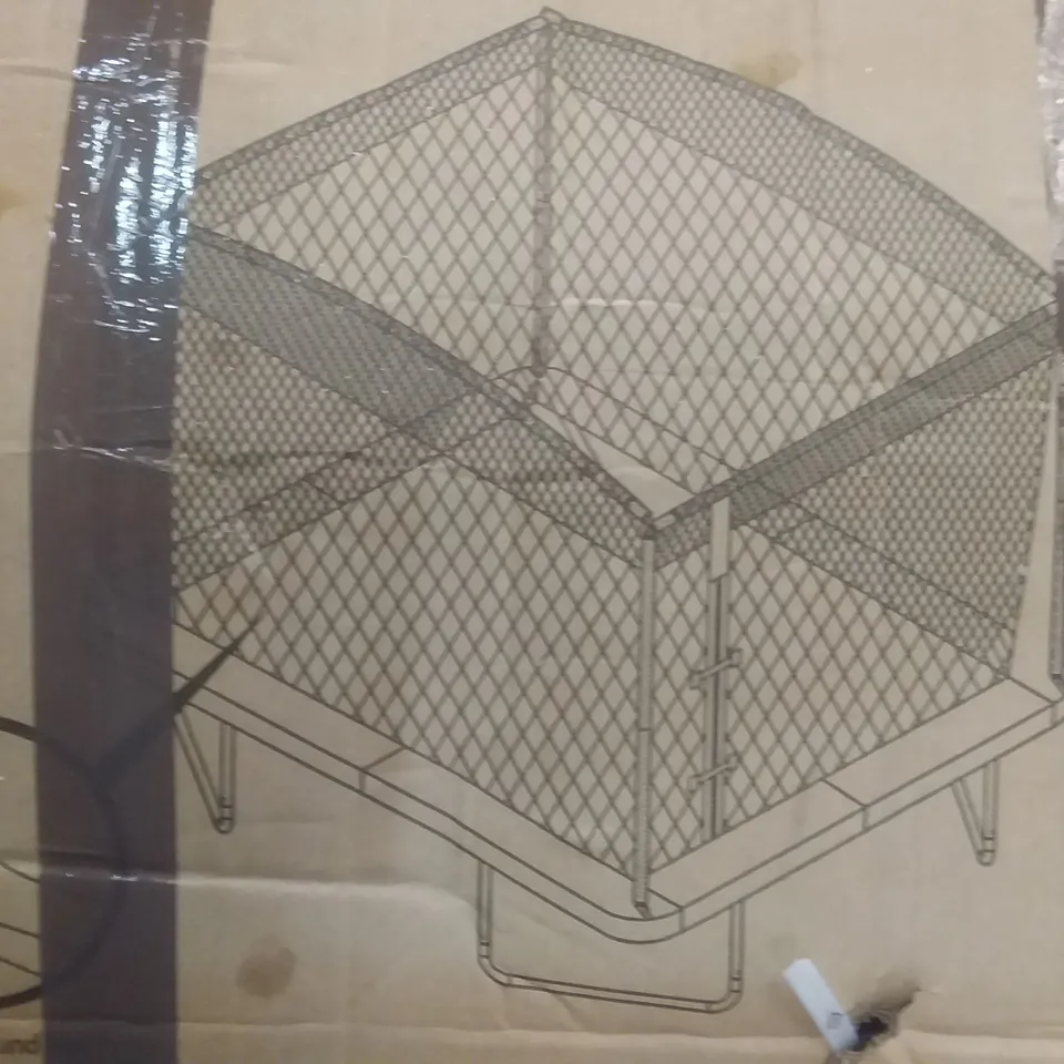 BOXED SPORTSPOWER 8FT X 6FT RECTANGULAR TRAMPOLINE WITH EASI-STORE (1 BOX) RRP £229.99