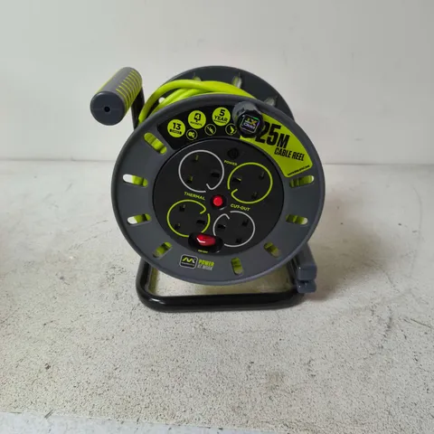 MASTERPLUG 25M CABLE REEL WITH 4 SOCKETS â POWER AT WORK