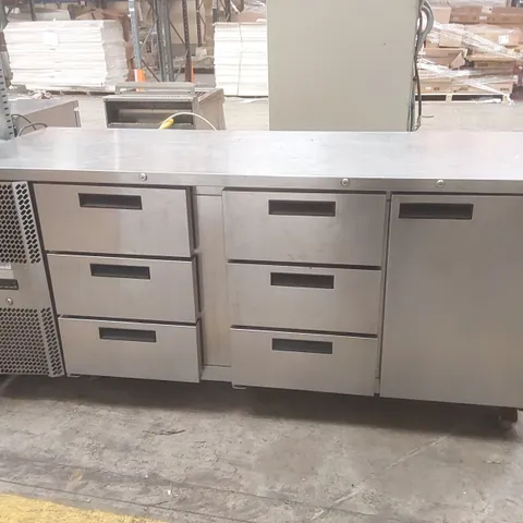 PRECISION HCU311 6 DRAWER, 1 DOOR BENCH FRIDGE