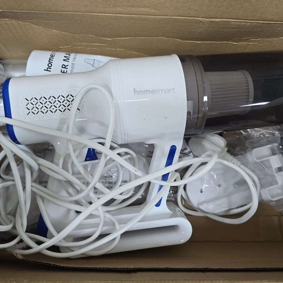 BOXED HOMESMART HOUSEHOLD VACUUM CLEANER (HANDHELD) WITH ATTACHMENTS