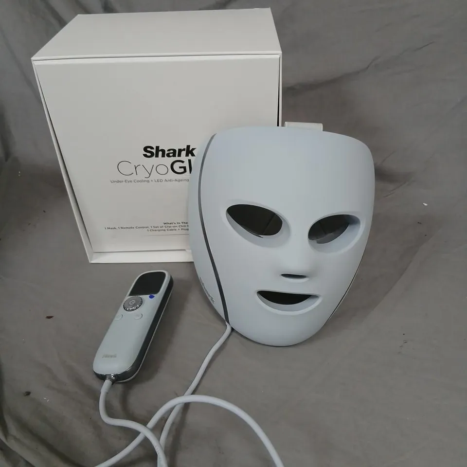 SHARK CRYOGLOW UNDER-EYE COOLING + LED MASK – BOXED