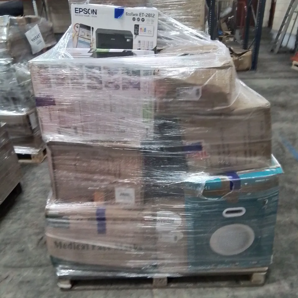 PALLET OF APPROXIMATELY 14 UNPROCESSED RAW RETURN HOUSEHOLD AND ELECTRICAL GOODS TO INCLUDE;