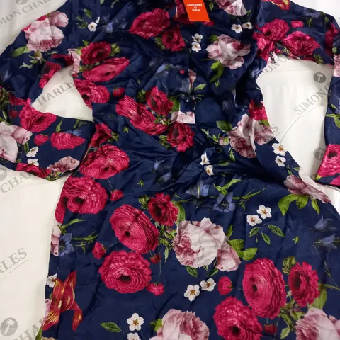 SUPERDRY ISABETTA FLORAL NAVY DRESS - UK S