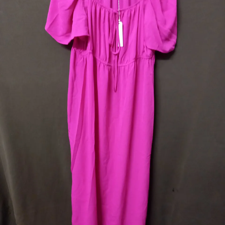 MAISON DE NIMES GYPSY DRESS IN HOT PINK - LARGE
