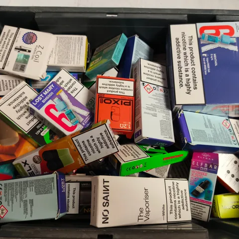 APPROXIMATELY 25 ASSORTED E-CIGARETTE PRODUCTS TO INCLUDE BRANDS SUCH AS CRYSTAL PRO, LOST MARY, ASPIRE, ETC - COLLECTION ONLY