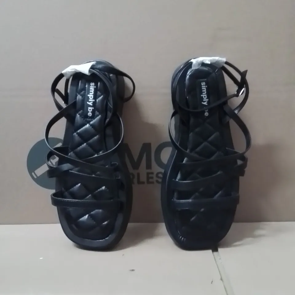 BOXED BRAND NEW APPROXIMATELY 6 SIMPLY BE PHEOBE WIDE SHOES BLACK SIZE 8