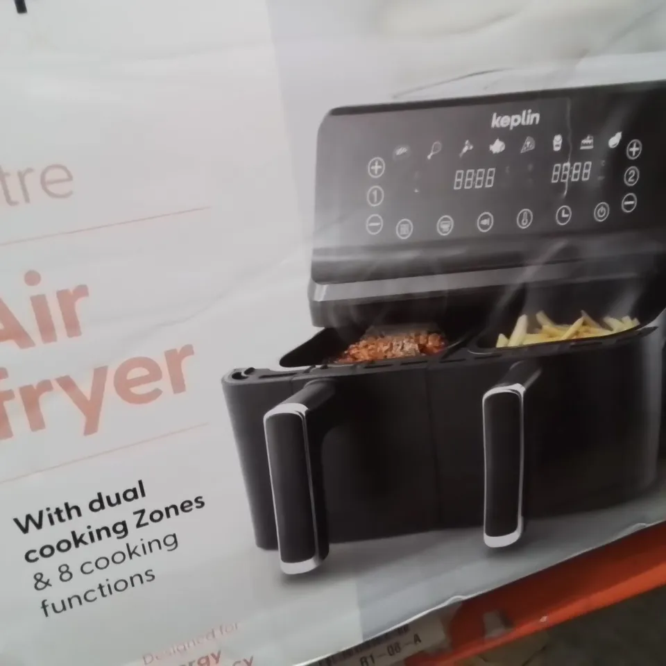 BOXED KEPLIN 9 LITRE DUAL DRAWER AIRFRYER