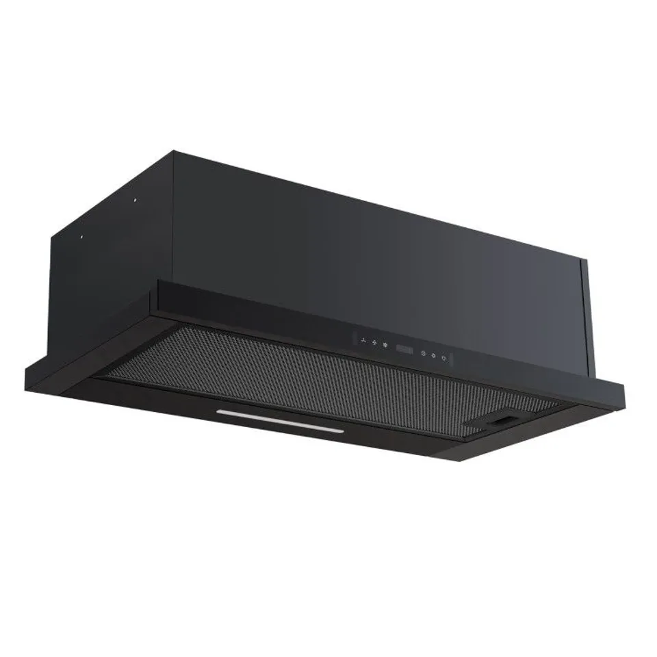 BOXED ELECTRIQ 90CM TELESCOPIC COOKER HOOD WITH AUTO OPENING - BLACK