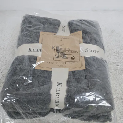 KILBURN & SCOTT LUXURIOUS THROW β CHARCOAL GREY, 130X170 CM