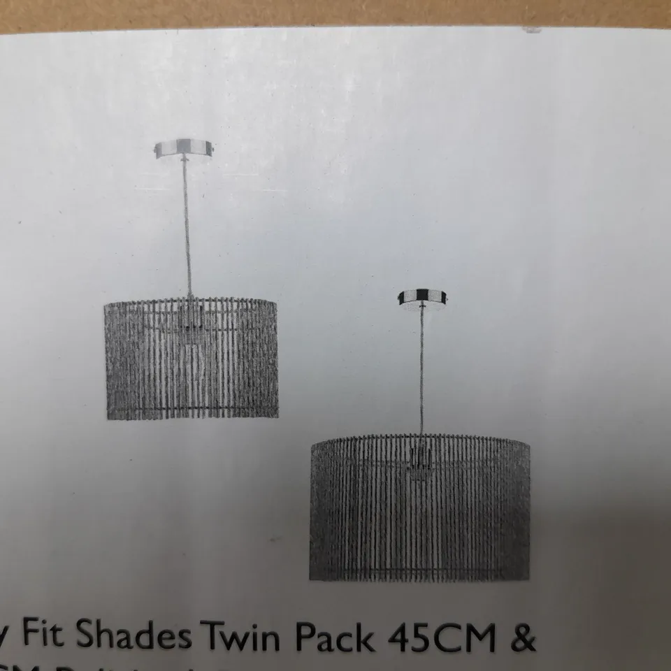 BRAND NEW BOXED DAR NEST EASY FIT SHADES TWIN PACK 45CM & 30CM POLISHED CHROME NES1750  