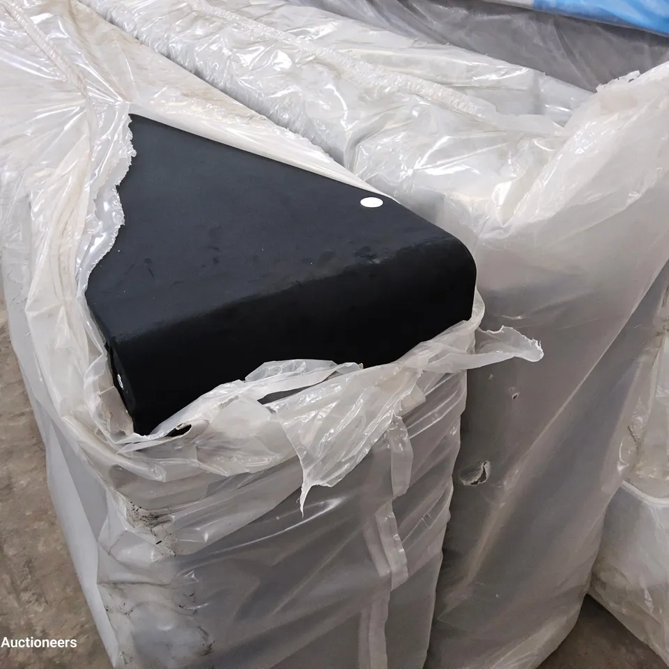 BAGGED 6' SUPER KINGSIZE BLACK FABRIC DIVAN BASE (2 SECTIONS)