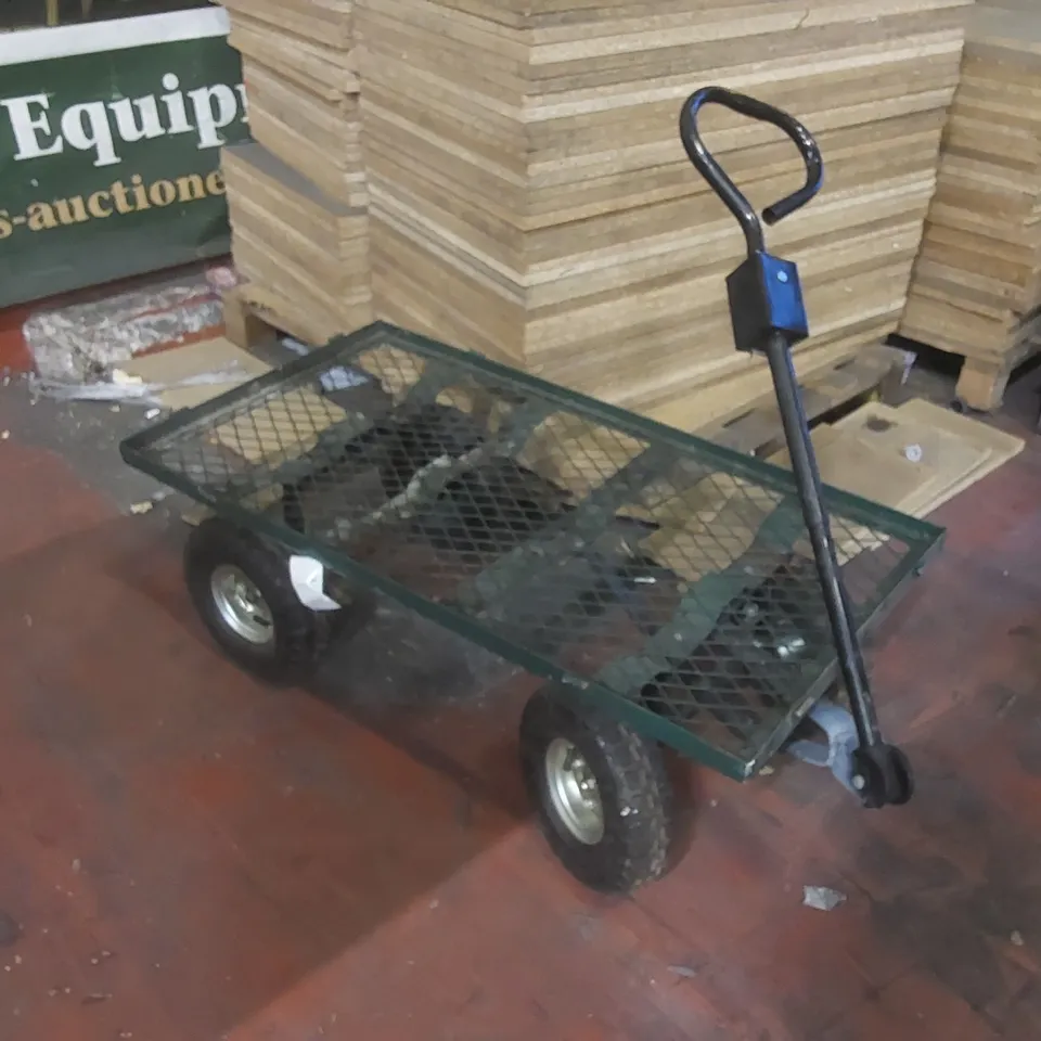 METAL WHEELED GARDEN TROLLEY