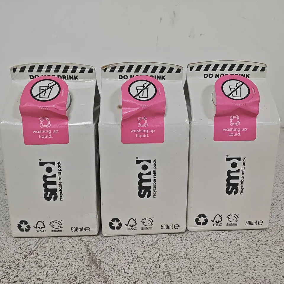 LOT OF 15 500ML SMOL WASHING UP LIQUIDS