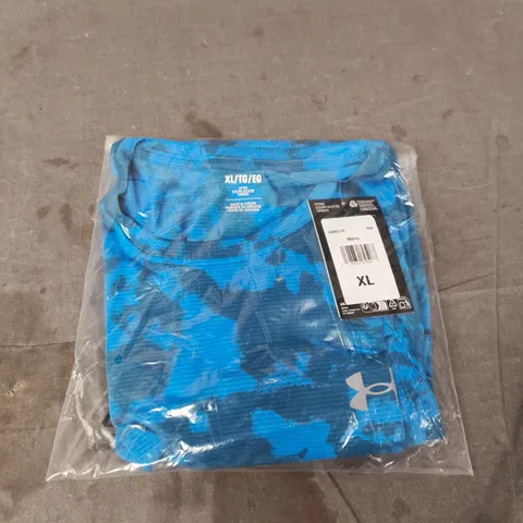 UNDER ARMOUR MEN'S T-SHIRT – BLUE CAMOUFLAGE, SIZE XL
