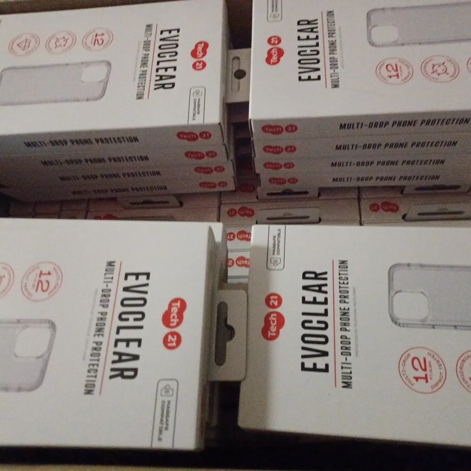 APPROXIMATELY 61 BRAND NEW BOXED EVOCLEAR TECH 21 NEW 2021 IPHONE 5.4" CASES